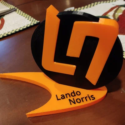 Bảng trưng bày logo Mclaren F1 & Lando Norris (LN4)