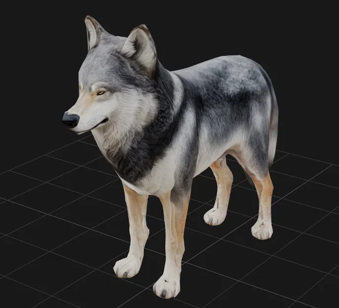 Mô hình chú sói 3D (Wolf) - Decor trang trí độc đáo, tinh tế - Image 1