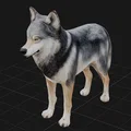 Mô hình chú sói 3D (Wolf) - Decor trang trí độc đáo, tinh tế - Thumbnail 1