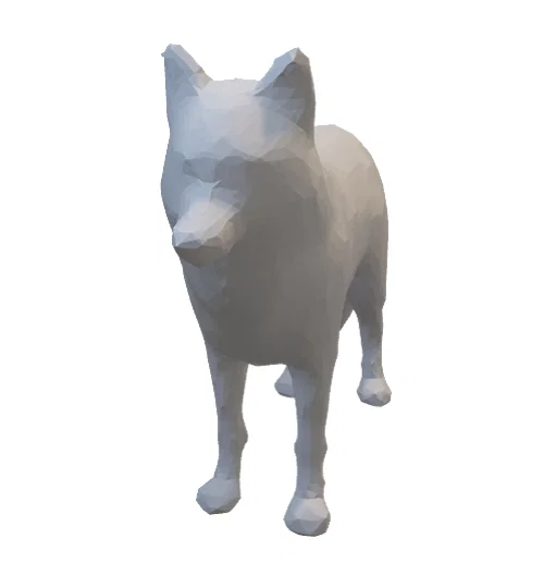 Mô hình chú sói 3D (Wolf) - Decor trang trí độc đáo, tinh tế - Image 3