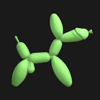 Mô hình trang trí Balloon Dog phá cách - File in 3D nghệ thuật