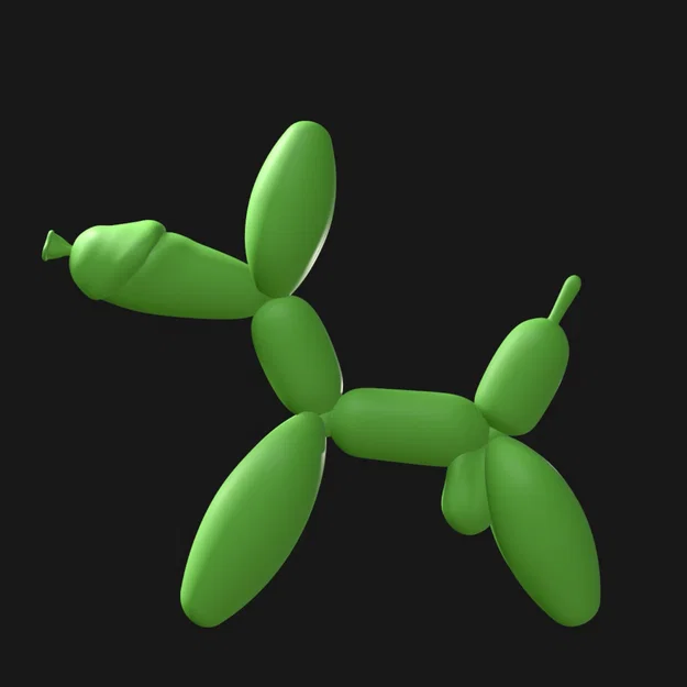 Mô hình trang trí Balloon Dog phá cách - File in 3D nghệ thuật - Image 3