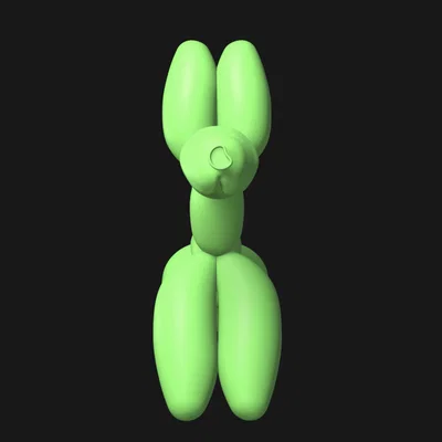 Mô hình trang trí Balloon Dog phá cách - File in 3D nghệ thuật