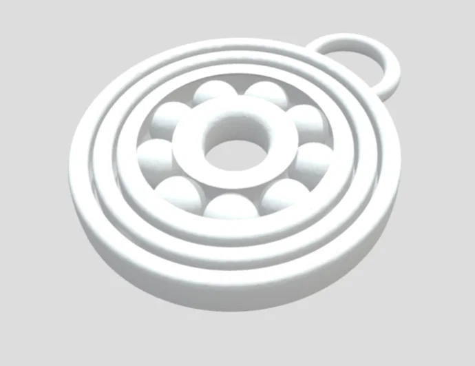 Móc khóa Fidget ổ bi xoay 3D (Bearing Fidget Keychain) cực chất - Image 1