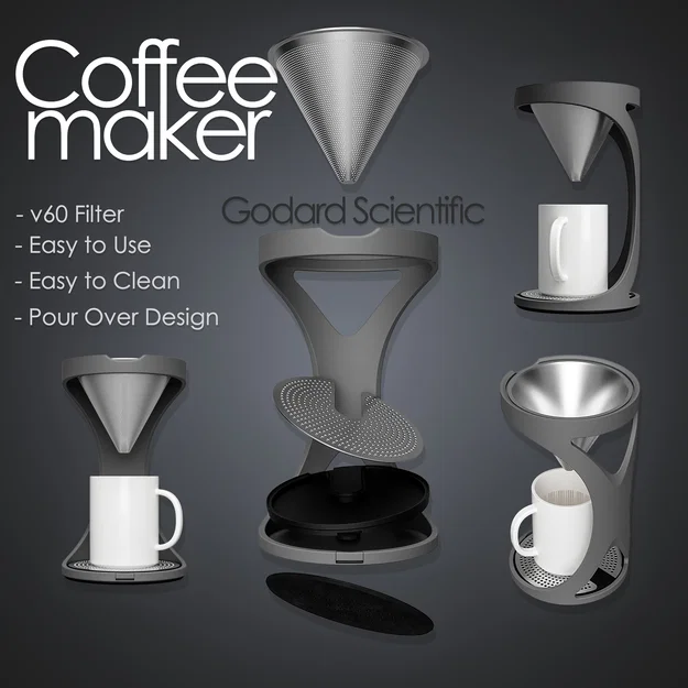 Bộ Pha Cà Phê Pour Over (V60) In 3D - Image 1
