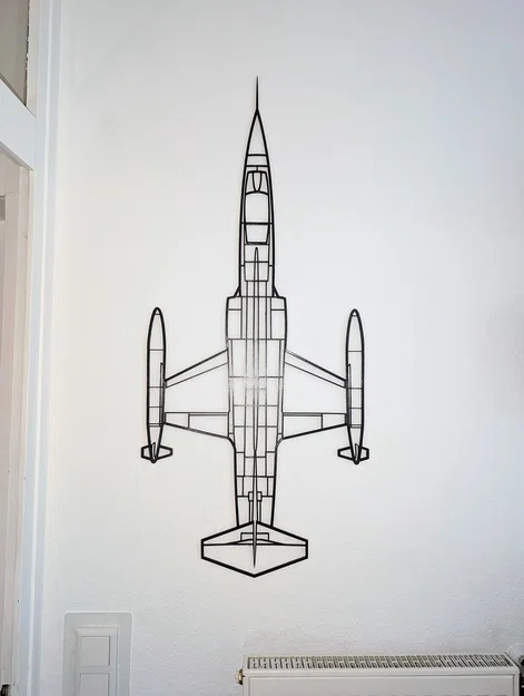 F-104 Starfighter Full Display - Wallart - Deko - Blueprint - Image 2