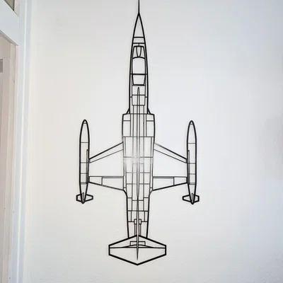 F-104 Starfighter Full Display - Wallart - Deko - Blueprint