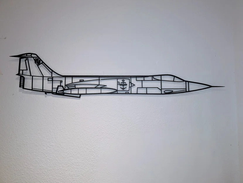 F-104 Starfighter Full Display - Wallart - Deko - Blueprint - Image 3