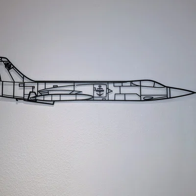 F-104 Starfighter Full Display - Wallart - Deko - Blueprint