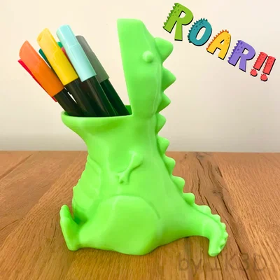 Chubby T-Rex Dino – Ống Cắm Bút/Chậu (No Supports)