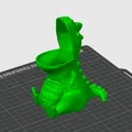 Chubby T-Rex Dino – Ống Cắm Bút/Chậu (No Supports) - Thumbnail 4