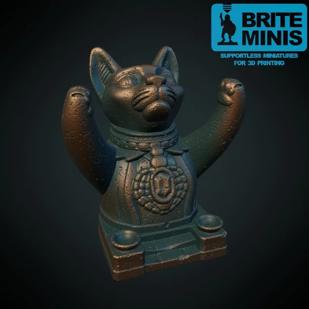 Tượng/Bàn thờ Thần Mèo - Giá giữ thun cột tóc (Supportless, FDM-friendly) - Image 1