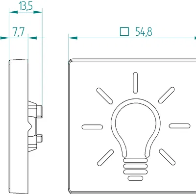 GIRA System 55 Standard Rocker Light-Icon