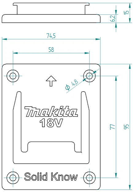 Giá treo dụng cụ Makita 18V (Makita 18V Toolholder) - Image 2