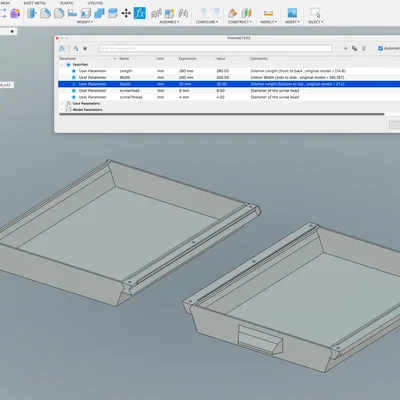 Ngăn Kéo Dưới Bàn Tham Số (Parameterized Under Desk Drawer)