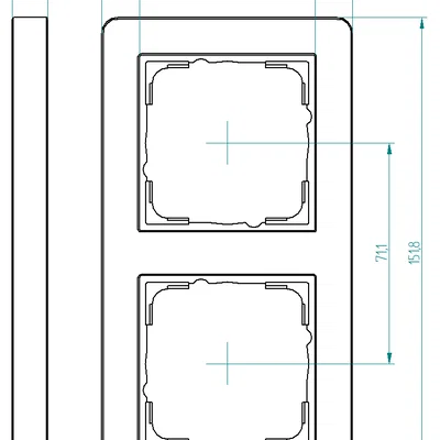 Khung GIRA System 55 Standard 2 ngăn (2-Compartment Frame)