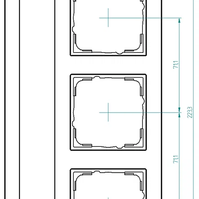 Khung GIRA System 55 Standard 3 Ngăn (3-Compartment Frame)