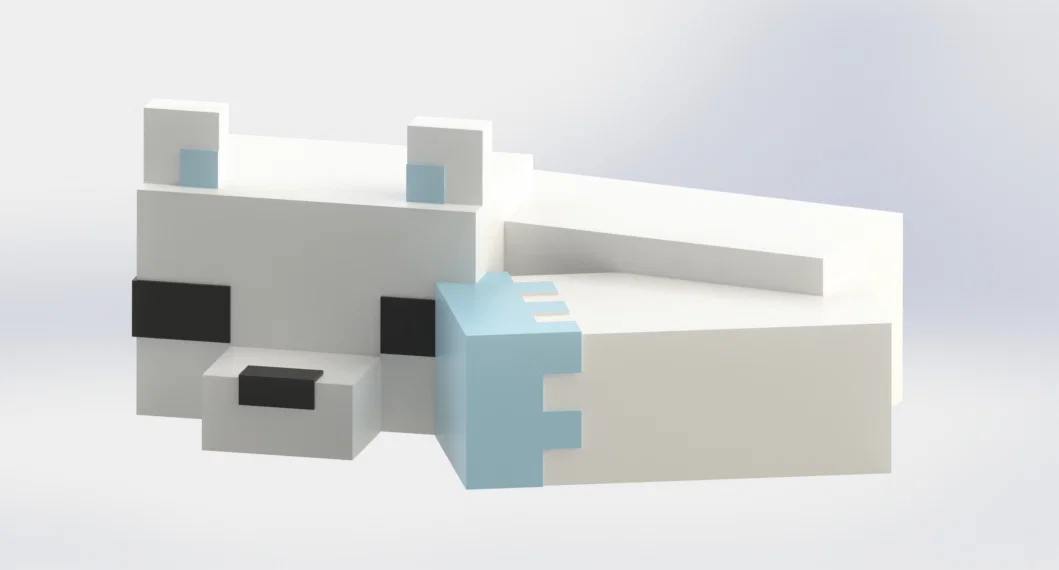 Mô hình Cáo tuyết Minecraft (Snow Fox) in 3D cực đáng yêu - Image 1