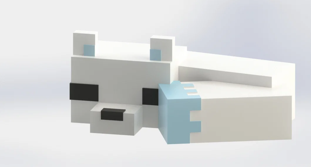 Mô hình Cáo tuyết Minecraft (Snow Fox) in 3D cực đáng yêu - Image 3