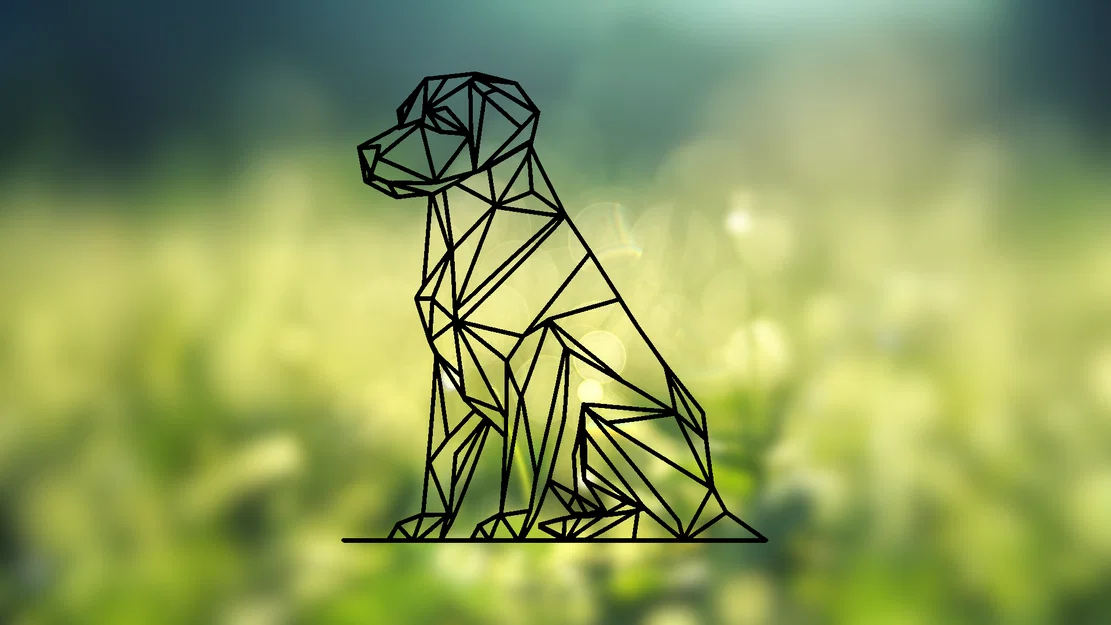 Tranh Treo Tường Chó Hình Học (Geometric Dog Wallart) - Image 1