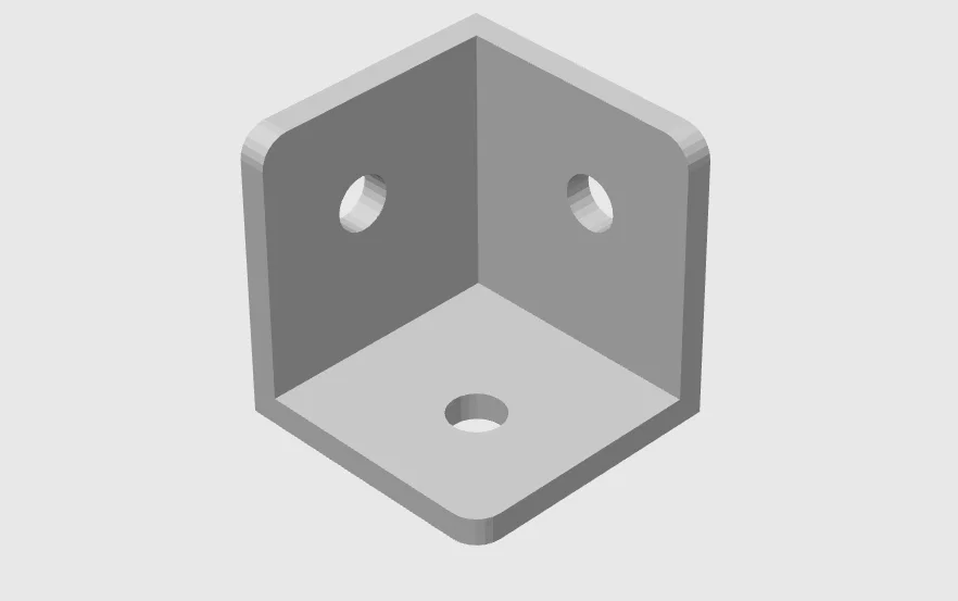 Ke góc vuông (Corner Bracket) in 3D gia cố nội thất chắc chắn - Image 1