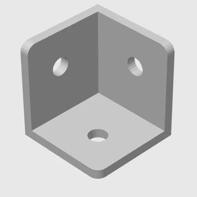 Ke góc vuông (Corner Bracket) in 3D gia cố nội thất chắc chắn