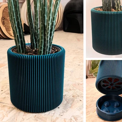 Wall Planter 1.7 – Chậu treo tường tối giản kèm khay hứng nước