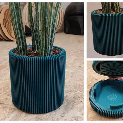 Wall Planter 1.7 – Chậu treo tường tối giản kèm khay hứng nước