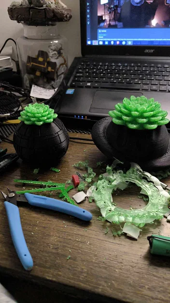 Mô hình 3D sen đá trang trí đa năng - Tự chế đèn decor độc đáo - Image 5