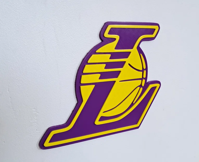 Mô hình logo đội bóng Los Angeles Lakers in 3D cực đẹp - Image 1