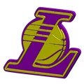 Mô hình logo đội bóng Los Angeles Lakers in 3D cực đẹp - Thumbnail 2