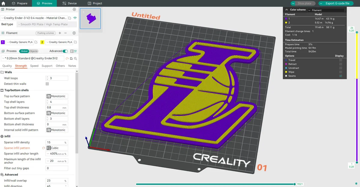Mô hình logo đội bóng Los Angeles Lakers in 3D cực đẹp - Image 3