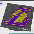 Mô hình logo đội bóng Los Angeles Lakers in 3D cực đẹp - Thumbnail 3