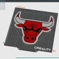 Mô hình trang trí tường logo Chicago Bulls in 3D ấn tượng - Thumbnail 3