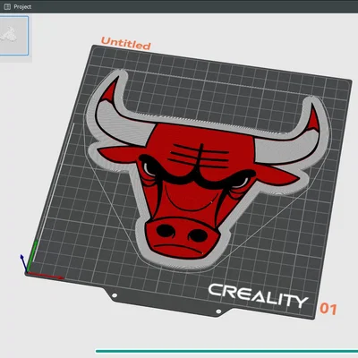 Mô hình trang trí tường logo Chicago Bulls in 3D ấn tượng