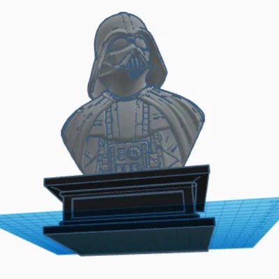 Mô hình tượng bán thân Darth Vader kèm bệ đỡ trang trí ấn tượng