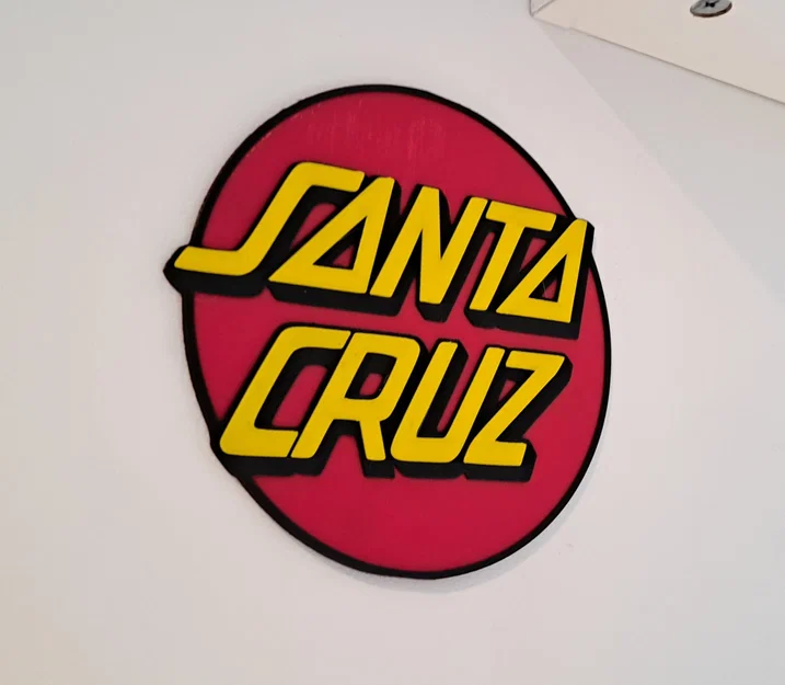 Mô hình trang trí tường logo Santa Cruz cực chất cho dân trượt ván - Image 1