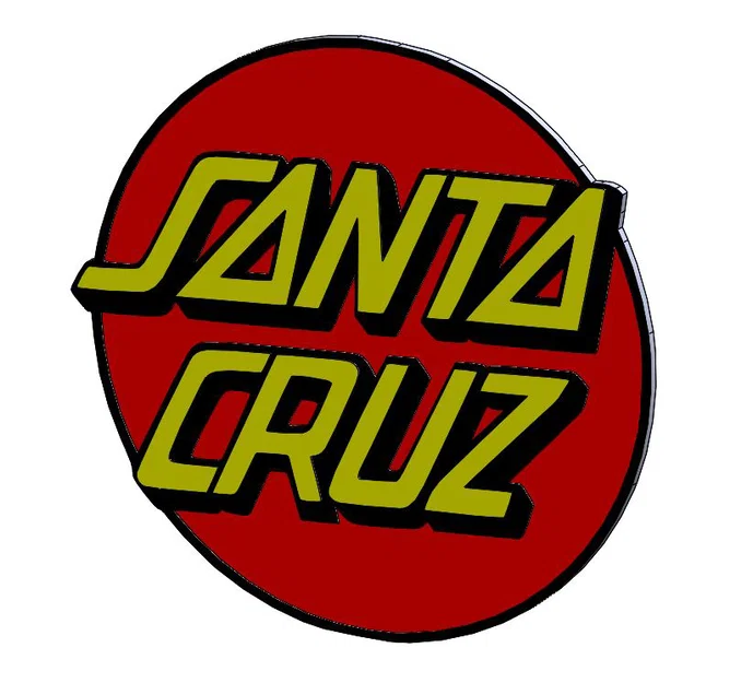 Mô hình trang trí tường logo Santa Cruz cực chất cho dân trượt ván - Image 2
