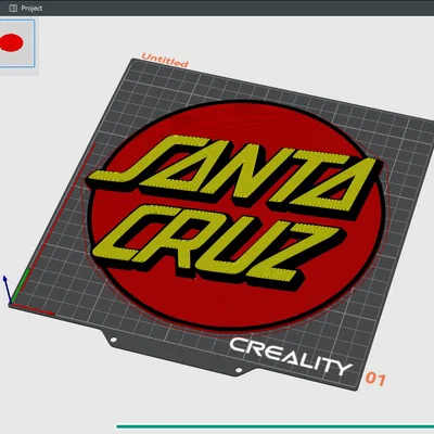 Mô hình trang trí tường logo Santa Cruz cực chất cho dân trượt ván