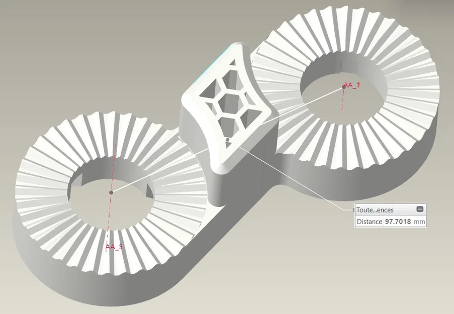 Khớp nối cánh tay robot 97.7mm (Arm Honeycomb ExtraShort Remix) - Image 2