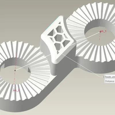 Khớp nối cánh tay robot 97.7mm (Arm Honeycomb ExtraShort Remix)