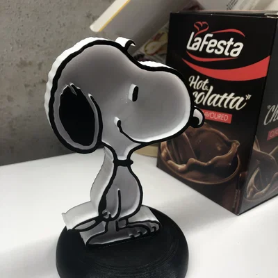 Tượng Snoopy (mẫu 2D) kèm bệ