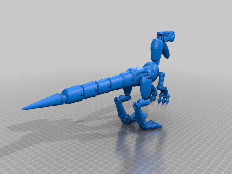 Mô hình khủng long Velociraptor in 3D có khớp nối linh hoạt - Image 1
