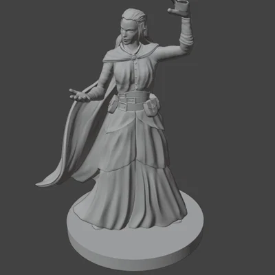 Mô hình 3D nữ pháp sư Arch Mage (bản không sách) cho game Tabletop