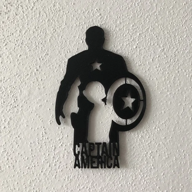 Mẫu trang trí tường Captain America - File in 3D cho Fan Marvel - Image 1