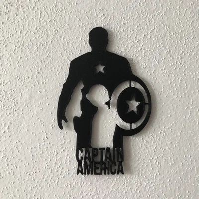 Mẫu trang trí tường Captain America - File in 3D cho Fan Marvel