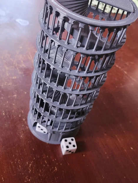 Tháp đổ Pisa (Pisa Dice Tower) - Phụ kiện tung xúc xắc 3D cực chất - Image 1