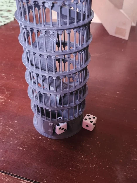 Tháp đổ Pisa (Pisa Dice Tower) - Phụ kiện tung xúc xắc 3D cực chất - Image 3
