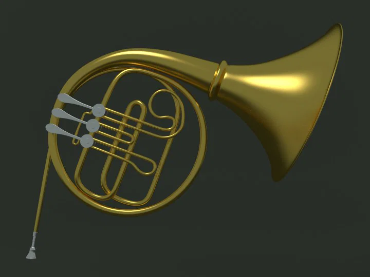 Mô hình 3D Kèn French Horn: Tuyệt phẩm trang trí cho người yêu nhạc - Image 1