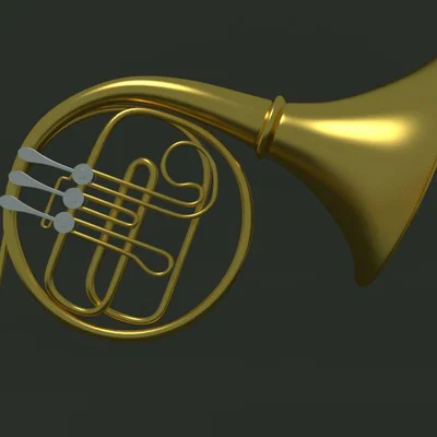 Mô hình 3D Kèn French Horn: Tuyệt phẩm trang trí cho người yêu nhạc